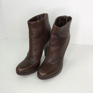 Jessica Simpson Soft Brown 100% Leather Booties 8